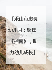乐山市惠灵幼儿园：聚焦《指南》，助力幼儿成长