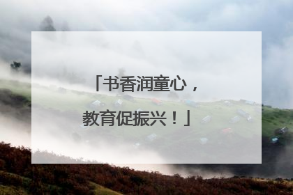 书香润童心，教育促振兴！