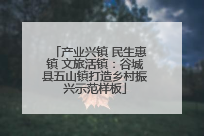 产业兴镇 民生惠镇 文旅活镇：谷城县五山镇打造乡村振兴示范样板