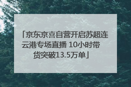京东京喜自营开启苏超连云港专场直播 10小时带货突破13.5万单