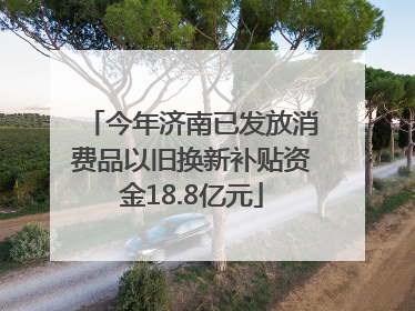 今年济南已发放消费品以旧换新补贴资金18.8亿元
