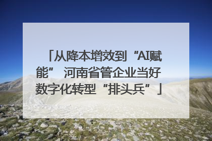 从降本增效到“AI赋能” 河南省管企业当好数字化转型“排头兵”