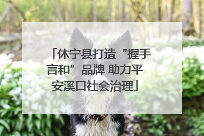 休宁县打造“握手言和”品牌 助力平安溪口社会治理