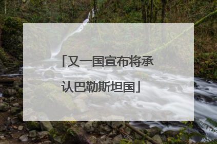 又一国宣布将承认巴勒斯坦国