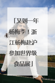 又到一年杨梅季！浙江杨梅赴沪参加世界级食品展