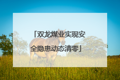 双龙煤业实现安全隐患动态清零
