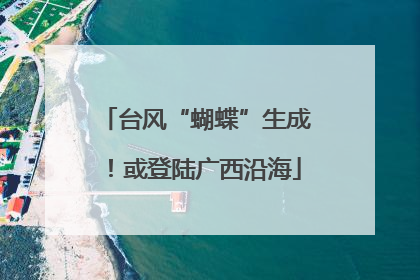 台风“蝴蝶”生成！或登陆广西沿海