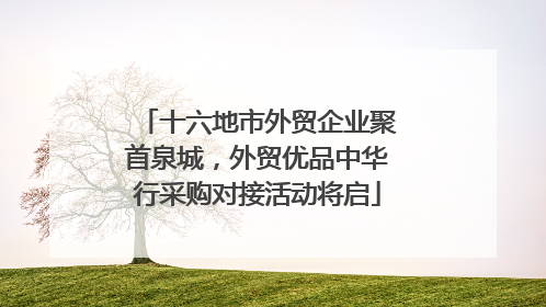 十六地市外贸企业聚首泉城，外贸优品中华行采购对接活动将启
