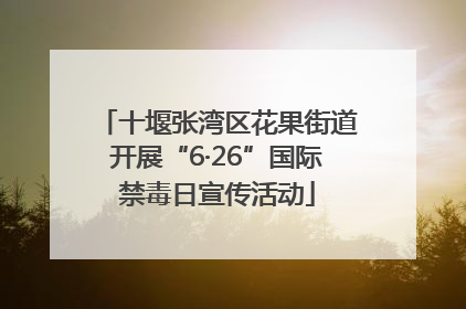 十堰张湾区花果街道开展“6·26”国际禁毒日宣传活动