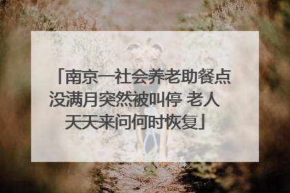 南京一社会养老助餐点没满月突然被叫停 老人天天来问何时恢复