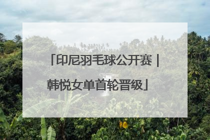 印尼羽毛球公开赛｜韩悦女单首轮晋级