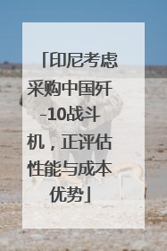印尼考虑采购中国歼-10战斗机，正评估性能与成本优势