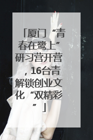 厦门“青春在鹭上”研习营开营，16台青解锁创业文化“双精彩”