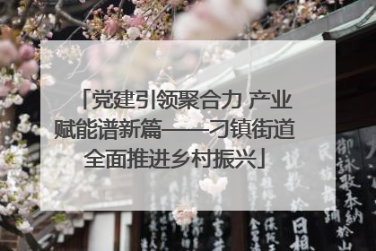 党建引领聚合力 产业赋能谱新篇——刁镇街道全面推进乡村振兴