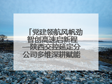 党建领航风帆劲 智创高速启新程—陕西交控延定分公司多维深耕赋能运营管理新跨越