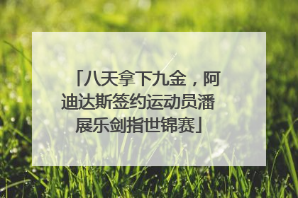 八天拿下九金，阿迪达斯签约运动员潘展乐剑指世锦赛