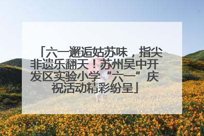 六一邂逅姑苏味，指尖非遗乐翻天！苏州吴中开发区实验小学“六一”庆祝活动精彩纷呈