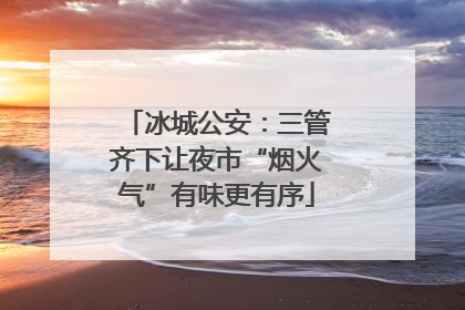 冰城公安：三管齐下让夜市“烟火气”有味更有序