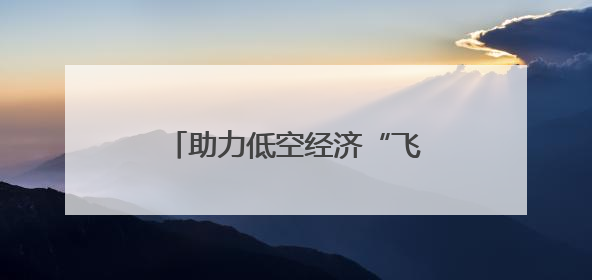 助力低空经济“飞”更高！蓝天实验室定下“计划表”→