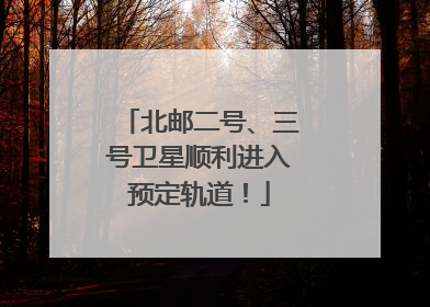 北邮二号、三号卫星顺利进入预定轨道！
