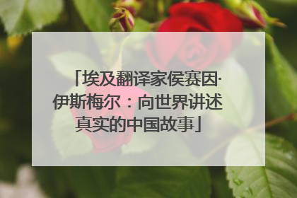 埃及翻译家侯赛因·伊斯梅尔：向世界讲述真实的中国故事