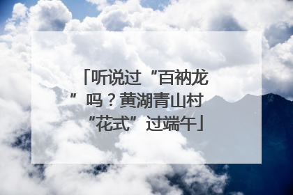 听说过“百衲龙”吗？黄湖青山村“花式”过端午