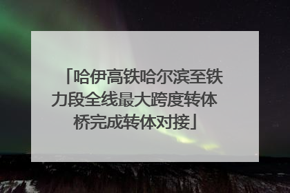 哈伊高铁哈尔滨至铁力段全线最大跨度转体桥完成转体对接