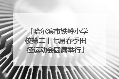 哈尔滨市铁岭小学校第二十七届春季田径运动会圆满举行