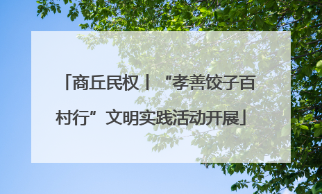 商丘民权丨“孝善饺子百村行”文明实践活动开展