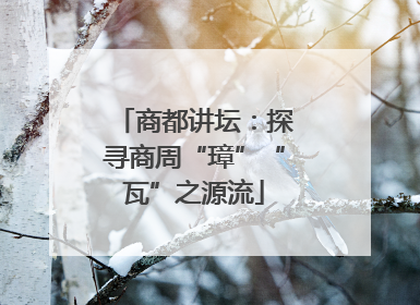 商都讲坛：探寻商周“璋”“瓦”之源流