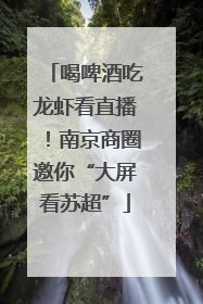 喝啤酒吃龙虾看直播！南京商圈邀你“大屏看苏超”