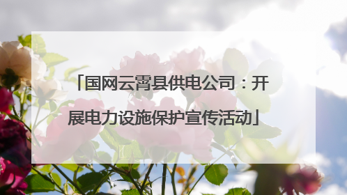 国网云霄县供电公司：开展电力设施保护宣传活动