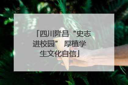 四川隆昌“史志进校园” 厚植学生文化自信