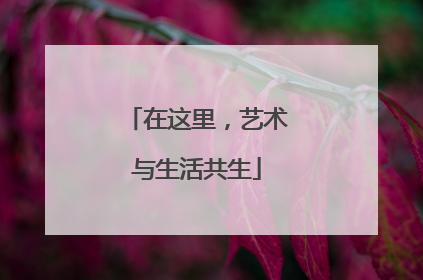 在这里，艺术与生活共生