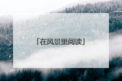 在风景里阅读