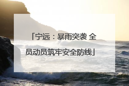 宁远：暴雨突袭 全员动员筑牢安全防线