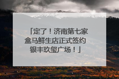 定了！济南第七家盒马鲜生店正式签约银丰玖玺广场！