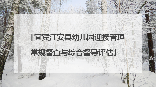 宜宾江安县幼儿园迎接管理常规督查与综合督导评估
