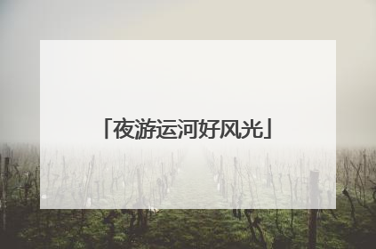 夜游运河好风光