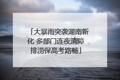 大暴雨突袭湖南新化 多部门连夜清障排涝保高考路畅