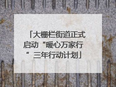 大栅栏街道正式启动“暖心万家行”三年行动计划