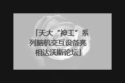 天大“神工”系列脑机交互设备亮相达沃斯论坛