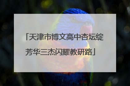 天津市博文高中杏坛绽芳华三杰闪耀教研路