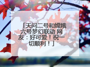 天问二号和嫦娥六号梦幻联动 网友：好可爱！祝一切顺利！