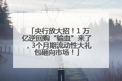 央行放大招！1 万亿逆回购“输血”来了，3个月期流动性大礼包砸向市场！