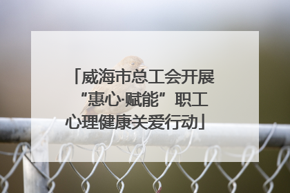 威海市总工会开展“惠心·赋能”职工心理健康关爱行动