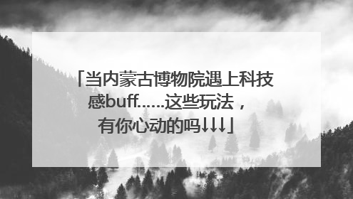 当内蒙古博物院遇上科技感buff……这些玩法，有你心动的吗↓↓↓