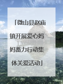 微山县赵庙镇开展爱心妈妈蓄力行动集体关爱活动