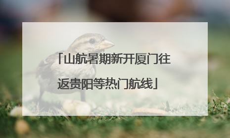山航暑期新开厦门往返贵阳等热门航线