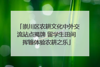 崇川区农耕文化中外交流站点揭牌 留学生田间挥镰体验农耕之乐